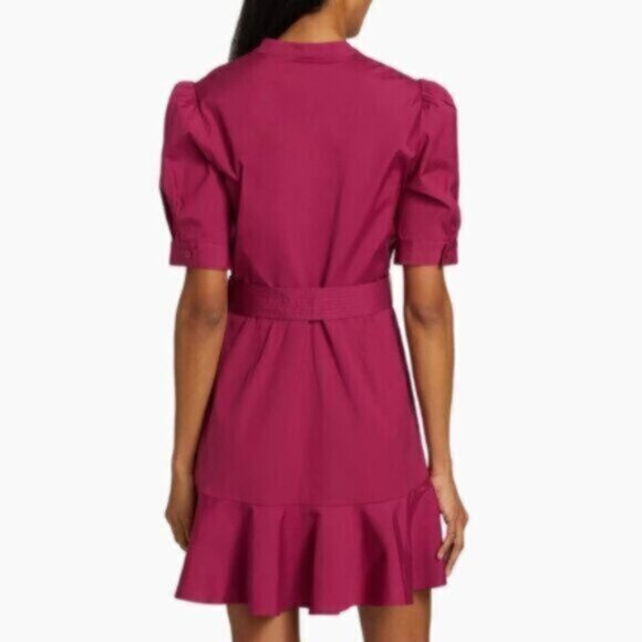 NWT Veronica Beard Molly Cotton-Blend Belted Mini Dress - Picture 4 of 15